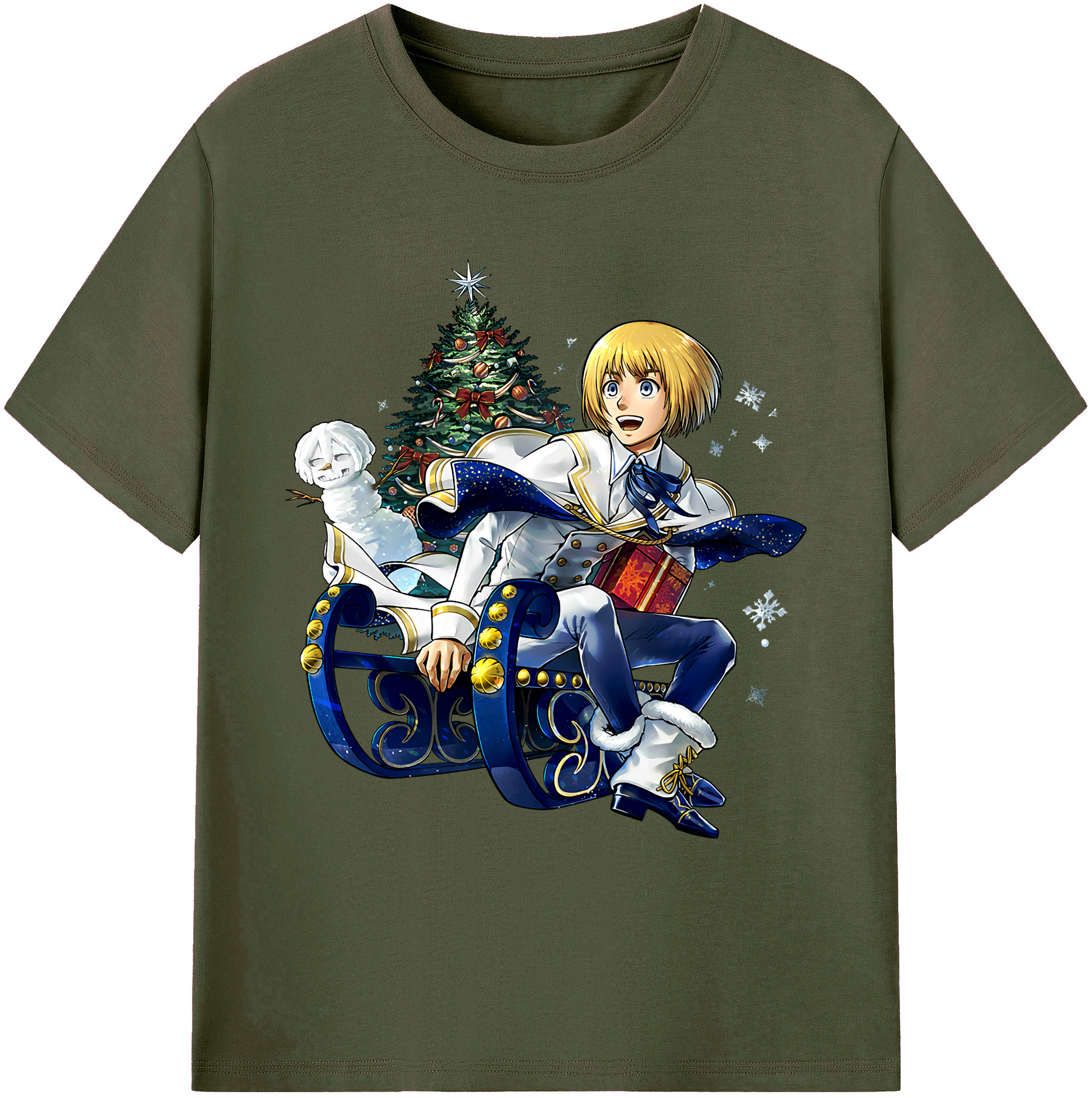 （画像用） 進撃の巨人 アルミン·アルレルト Attack on Titan Armin Arlert 綿100％ メンズ半袖Tシャツ｜肌触りやわらか＆通気性
